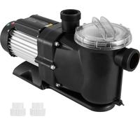 SucceBuy Pompe de piscine hors sol, 1,5 CV, débit max. 100 GPM, pompe de piscine à vitesse unique, 220 V, 2850 tr/min, hauteur de refoulement max. 15 m, pompe de piscine avec panier filtrant