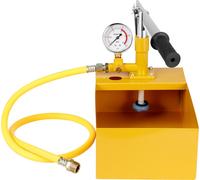 SucceBuy Pompe d'essai hydrostatique, max. 25 Bar/362 PSI, kit de test de pression d'eau hydraulique manuel avec valve unique et manomètre, réservoir d'eau de 1,4 gallon, tuyau de 3 pieds