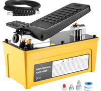 SucceBuy Pompe hydraulique à air 10 000 PSI, réservoir de 0,42 gallon, corps en aluminium, pompe à pied à pédale pneumatique, sortie d'huile NPT 3/8 pouces, pour réparation automobile et presse hydrau