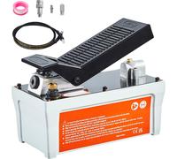 SucceBuy Pompe hydraulique à air, 10 000 PSI, réservoir de 1/2 gallon, sortie d'huile NPT 3/8 pouce, entrée NPT 1/4 pouce, tuyau de 6,6 pieds, fonctionnement au pied, idéal pour les machines à châssis