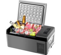 SucceBuy Portable Car Freezer 15L Dual Zone Camping -4℉~50℉ 12 Volt Réfrigérateur Congélateur pour voiture usage domestique DC 12/24V AC 100-240V USB Port