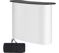 SucceBuy Portable Tradeshow Podium Table, 51,18" x 18,31" x 37,4", stand d'exposition pliable comptoir avec rack de stockage, table de promotion durable pour les événements de vente au détail, sac de