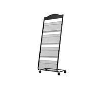 SucceBuy Porte-Brochures 4 Niveaux Avec Roulettes Capacité 2kg Niveau Pour Bureaux Hôtels