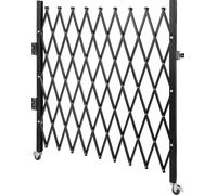 SucceBuy Porte de sŽcuritŽ pliante simple, 48" H x 71" L, porte pliante en acier, barri?re extensible, porte ? ciseaux roulante 360¡ã avec serrure de devant