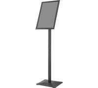 SucceBuy porte-enseigne, 27,9 x 43,2 cm, support vertical et horizontal réglable, présentoir de sol robuste avec socle métallique pour publicité, utilisation en extérieur, noir