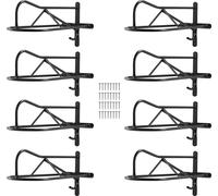 SucceBuy Porte-selle mural - 27,3 x 16,3 x 12,5 pouces, pack de 8, rangement robuste pour selles de chevaux, peu encombrant et durable, noir