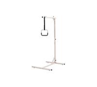 SucceBuy Potence de Lit 96,5x77x172cm Capacité 113,4kg Pour Personnes Âgées Blanc Acier