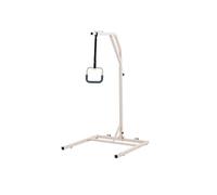SucceBuy Potence de Lit Capacité 136kg Hauteur Réglable Avec 2 Roues Blanc Acier