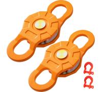 SucceBuy Poulie de renvoi, capacité de charge de 11 t/25 000 lbs, poulie de treuil haute performance pour corde synthétique de 0,55 pouce/14 mm, accessoire de récupération tout-terrain pour tracteur,