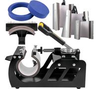 SucceBuy Presse à chaleur 12x15 pouces, 8-en-1 Swing Away, rotation 360°, presse à sublimation 1000W, chauffage double tube, noir, pour chemises, assiettes, casquettes, tasses