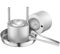 SucceBuy Presse ? boules de glace, machine ? boules de glace de 2,1 pouces, ensemble aviation-aluminium pour boules de 53 mm, pince et ?gouttoir inclus, pour whisky et cocktail