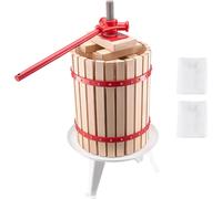 SucceBuy Pressoir manuel pour fruits et vins avec panier en bois de 4,75 Gal/18L pour la fabrication de jus de fruits