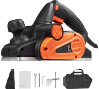 SucceBuy Rabot manuel électrique 3-1/4 filaire, 16500 tr/min outil de travail du bois à grande vitesse, bricolage chanfreinage du bois, surface lisse pour les travaux de charpente