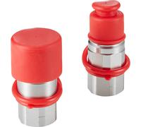 SucceBuy Raccords hydrauliques à face plate de 1/2 pouce, raccords rapides SAE de 3/4 pour chargeuses compactes avec 2 capuchons anti-poussière (ISO16028)