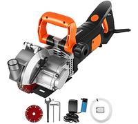 SucceBuy Rainureuse Murale Électrique 2500 W Machine à Rainurer Mur 133 mm Machine de Découpe de Rainures de Profondeur 42 mm Machine à Découper Rainures 6400 tr/min avec Pompe à Eau, Lames Installées