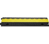 SucceBuy Rampe de protection de câbles en 5 parties, 2 canaux, capacité de charge de 22.000 lbs/axe, rampe en TPU très résistante avec couverture des câbles et des tuyaux, seuil de vitesse pour les ra