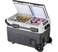 SucceBuy Réfrigérateur portable de voiture, 12 volts, 50 l / 52,8 QT Congélateur Dual Zone, -4℉-68℉ réglable, refroidisseur à compresseur pour la maison, le plein air, le camping, le camping-car et la
