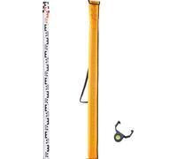 SucceBuy Règle de mesure en aluminium 3M, règle de mesure télescopique, règle de mesure double face CM/MM, niveau à bulle et sac de transport pour les mesures de maison, de mur et de sol