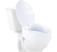 SucceBuy Réhausseur de toilettes, hauteur 5 pouces, capacité de charge 300 lbs, rehausseur de toilettes universel, verrouillage de la tige à vis, pour personnes âgées, handicapées, femmes enceintes, u