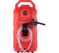 SucceBuy Réservoir de carburant de 16 gallons, réservoir de stockage de gaz portable de 7,8 l/min avec pompe manuelle et roues en caoutchouc, réservoir de transfert de carburant pour essence, diesel,