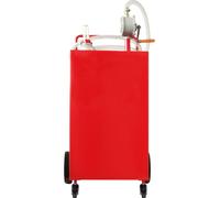 SucceBuy Réservoir de carburant de 30 gallons, réservoir de stockage de gaz avec 4 roues et pompe manuelle, réservoir de diesel et d'essence pour voitures, tondeuses à gazon, véhicules tout terrain, b
