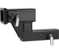SucceBuy Riser d'attelage de remorque, prise de 2 pouces, montée/descente de 4 pouces, rallonge de 5-1/4 pouces et 6-3/4 pouces, capacité de 4000 lbs, broche d'attelage, noir, couleur noir.