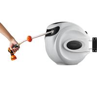 SucceBuy Rouleau de poireaux de jardin rétractable 1/2 pouce x 131,23 ft monté sur le mur