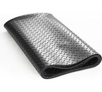 SucceBuy Rouleau de revêtement de sol en caoutchouc Diamond-Plate, 3 mm x 4 ft x 10 ft Tapis de sol en caoutchouc SBR, facile ? nettoyer, design de plaque de diamant pour sous les voitures, garage, ut