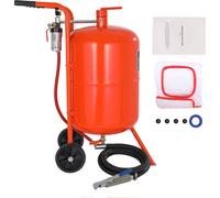 SucceBuy Sableuse de 20 gallons, réservoir de sablage portable à haute pression 60-110 PSI, kit de sablage à air avec 4 buses en céramique et séparateur huile-eau pour enlever la peinture, les taches