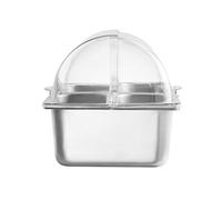 SucceBuy Saladette Réfrigérée à Poser Capacité 2,5L 3 Bacs Avec Couvercle Pour Fête