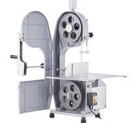 SucceBuy Scie à ruban à viande électrique commerciale de 1500 W, scie à os en acier inoxydable pour couper la viande et les os