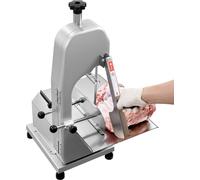 SucceBuy Scie à ruban à viande électrique commerciale de , 650 W Scie à os en acier inoxydable pour le plan de travail, surface de travail de 31,8 x 46,6 cm, épaisseur de coupe maximale de 10 cm