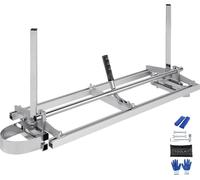 SucceBuy Scierie portable, 14"-36" guide-chaîne, acier galvanisé, planches de scie à chaîne 0.2"-11.81" d'épaisseur, bois de sciage Scierie à tronçonner pour les entrepreneurs, Argent