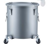 SucceBuy Seau à graisse pour friteuse, réservoir d'élimination d'huile de 8 gallons avec socle à roulettes, acier carbone avec revêtement antirouille, réservoir de transport d'huile avec couvercle, cl