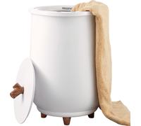 SucceBuy Seau chauffe-serviettes de 20 litres, grand chauffe-serviettes de salle de bain avec arrêt automatique, minuterie à 4 niveaux pour deux serviettes de 40 x 70 pouces, peignoirs, couvertures, E