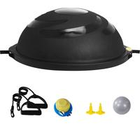 SucceBuy Semi-Gymnastikball-Trainer, balle d'équilibre de 26 pouces, capacité de 1500 lbs, balle de yoga avec bandes de résistance et pompe à pied, balle de musculation-fitness pour la salle de sport