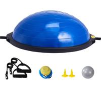 SucceBuy Semi-Gymnastikball-Trainer, balle d'équilibre de 26 pouces, capacité de 1500 lbs, balle de yoga avec bandes de résistance et pompe à pied, balle de musculation-fitness pour la salle de sport