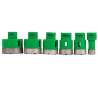 SucceBuy Set de 6 scies-trépans diamantées, couronnes diamantées M14 20/35/38/43/50/60 mm, taraudage M14 précis pour un perçage précis dans le carrelage, la céramique et le granit