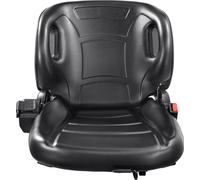 SucceBuy Siège universel pour chariot élévateur, angle du dossier réglable, avec microrupteur et ceinture de sécurité, siège circulaire pour tracteur, chargeur, pelleteuse