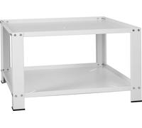 SucceBuy Socle à linge avec tablette, 711L x 711B x 406H mm, support universel pour machine à laver et sèche-linge, capacité de charge de 299kg, plateforme robuste en acier pour machine à laver