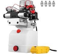 SucceBuy - solénoïde hydraulique à Double effet 12V DC, cric de voiture avec réservoir de 4,5 l, remorque de décharge, outil de levage électrique