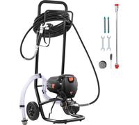 SucceBuy Stand Pulvérisateur de peinture airless, 750 W 3000 PSI pulvérisateur électrique à haute efficacité avec chariot, peinture fine et uniforme pour l'intérieur et l'extérieur des maisons, meuble