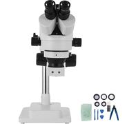 SucceBuy Stéréomicroscope Simul-Focal 3,5X-90X, Trinoculaire 360° avec bras double pour une meilleure vision