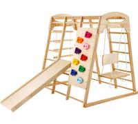 SucceBuy Structure d'escalade d'intérieur - Aire de jeux 7 en 1 pour les tout-petits, sûre et amusante pour les enfants, 47,2 x 58 x 56 pouces