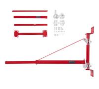 SucceBuy Support de palan électrique, bras oscillant avec cadre de levage en acier à poteau 180 ° Bras de levage de treuil d'échafaudage pour garage d'atelier 300-600kg