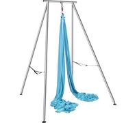 SucceBuy Support de yoga aérien & hamac, 2,95 m de hauteur Support de balançoire professionnel avec hamac aérien de 12 m, capacité de charge max 250 kg pour le yoga en intérieur et en extérieur, bleu