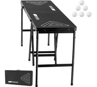 SucceBuy Table de beer pong avec poignées pour les fêtes, portable, pliable, 2,4 m
