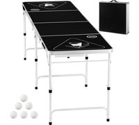 SucceBuy Table de beer pong pliable de 2,4 m, jeu de fête portable avec poignée