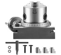 SucceBuy Table rotative de fraisage de précision modèle Vertical horizontal 4 ''/100mm avec outils d'indexation de mandrin à 3 mâchoires pour fraisesuses 100 mm