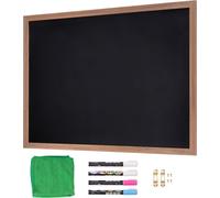SucceBuy Tableau magnétique de, 88,9 x 116,8 cm, panneau en bois vintage avec craie et gomme, calendrier rustique et tableau d'affichage avec cadre marron pour cuisine, décoration de la maison, mariag